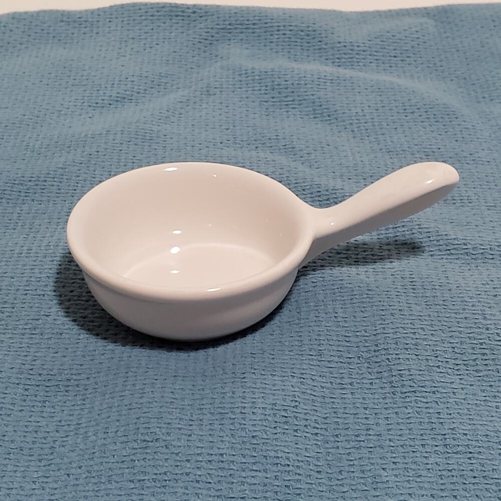 Vintage Revol La Porcelaine Tiny Handled Pan White Made in France 062807